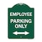 Signmission Employee Parking W/ Bi-Directional Arrow, Green & White Aluminum Sign, 18" x 24", GW-1824-24101 A-DES-GW-1824-24101 - alternate 1